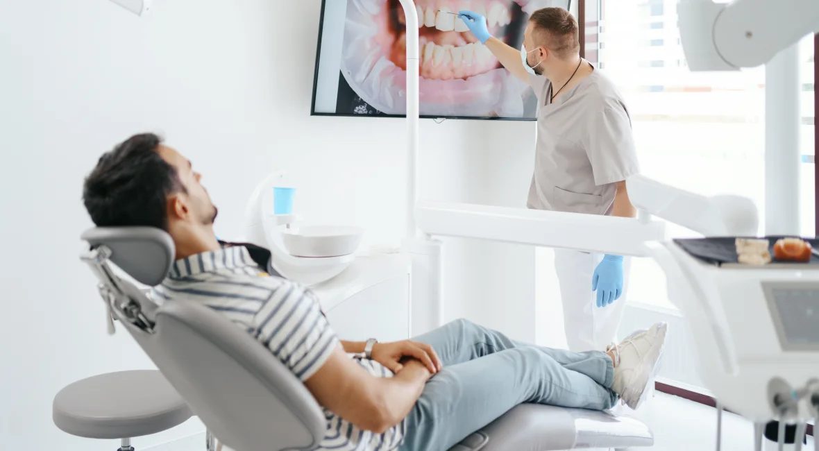 A relaxed patient at Farzad Dental
